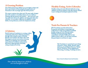 bi-fold brochure inside