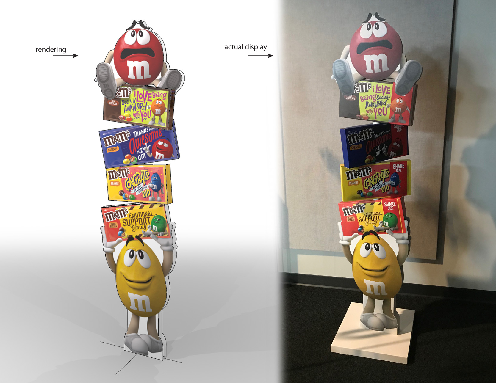 STACKED M&amp;MS STANDEE